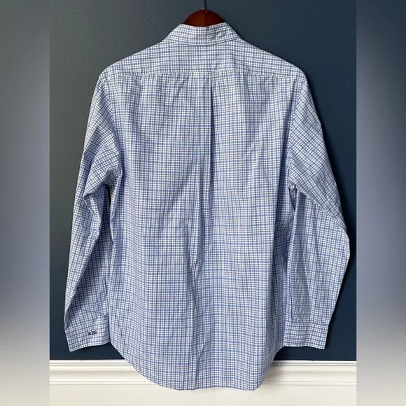 Ralph Lauren mens button up size large blue plaid long sleeve 1161 - Picture 3 of 5